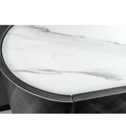 Komoda REFLECTION 150 cm efekt 3D marmur antracyt