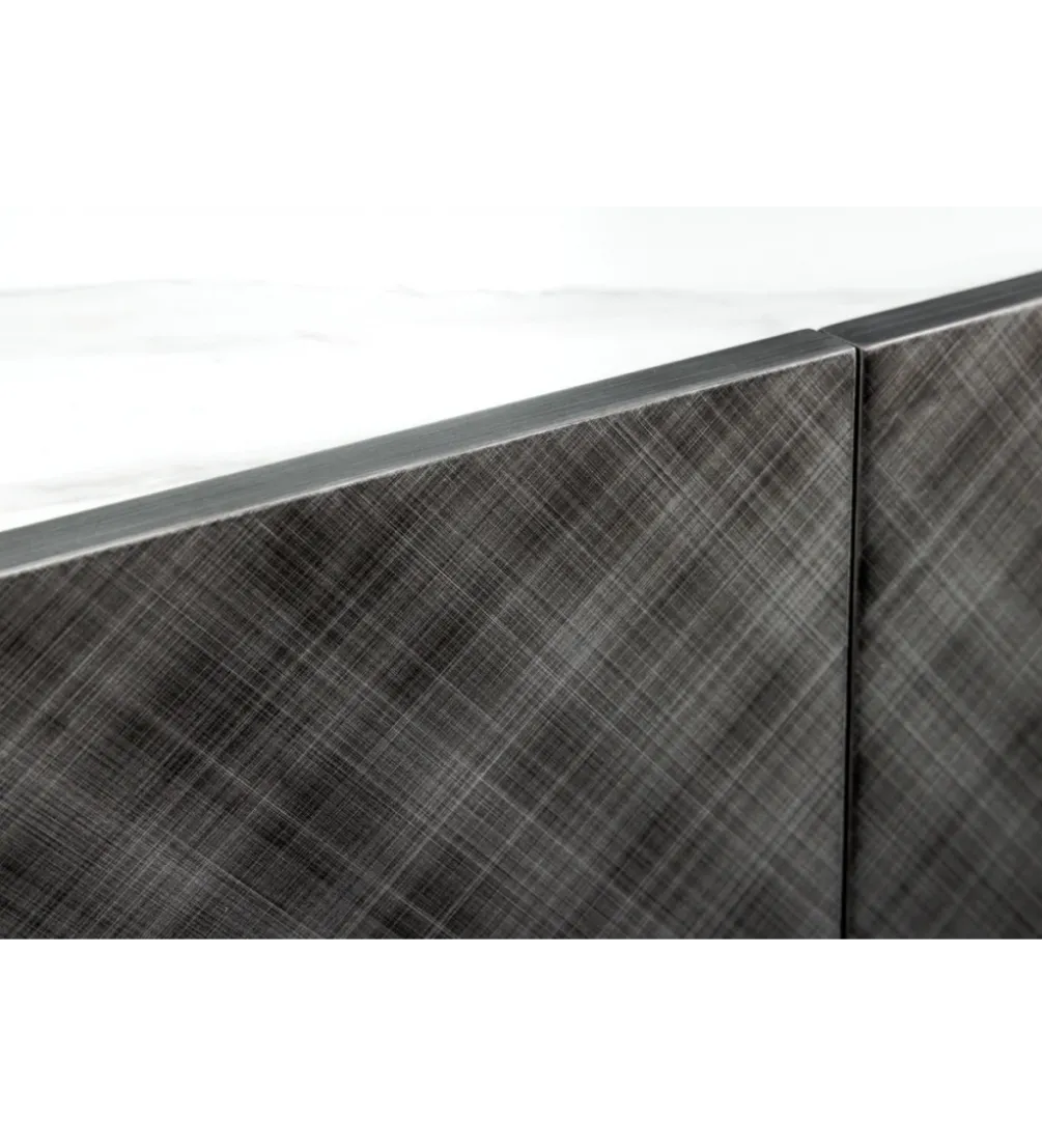 Komoda REFLECTION 150 cm efekt 3D marmur antracyt