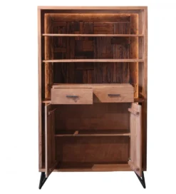 Komoda REGO 195 cm led drewno akacja