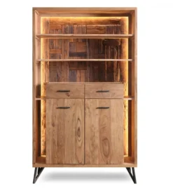 Komoda REGO 195 cm led drewno akacja