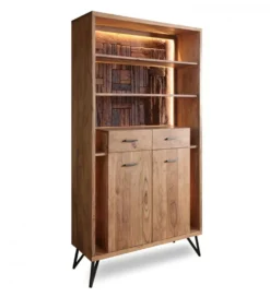 Komoda REGO 195 cm led drewno akacja