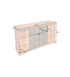 Komoda RETAGIO 148 cm drewno jodła