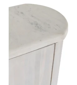 Komoda ROUNDEGO 116 cm blat marmur biały