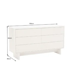 Komoda SAVOY 150 cm biała
