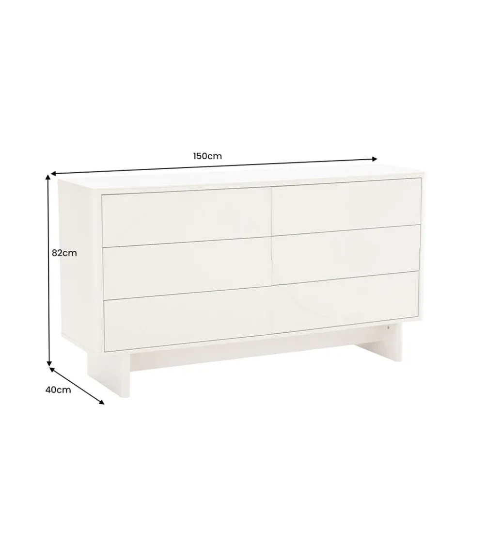 Komoda SAVOY 150 cm biała