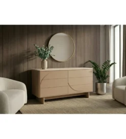 Komoda SAVOY 150 cm ceramika w optyce trawertynu