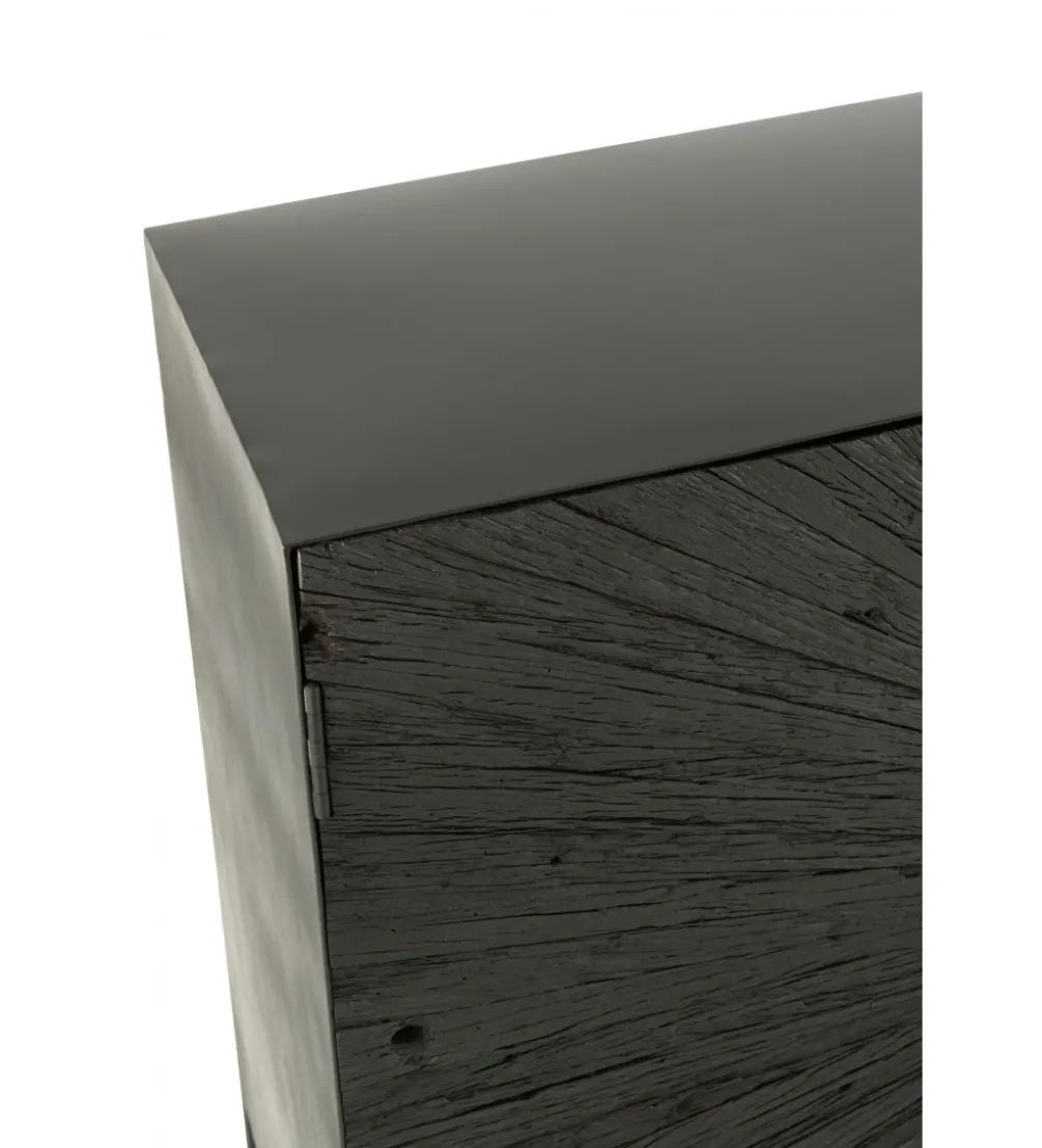 Komoda Shanil 120 cm drewno czarna