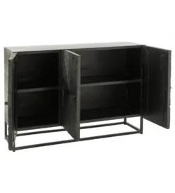Komoda Shanil 120 cm drewno czarna