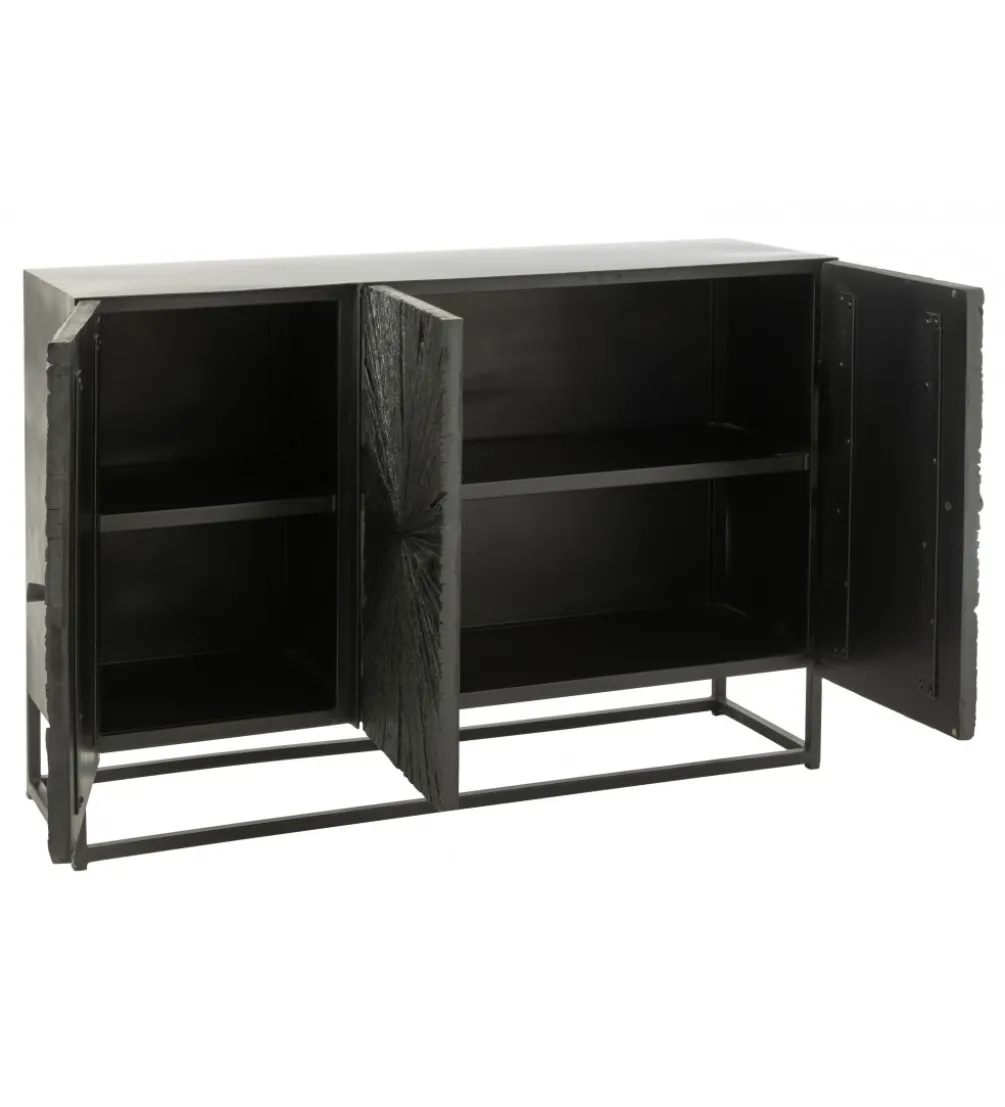 Komoda Shanil 120 cm drewno czarna