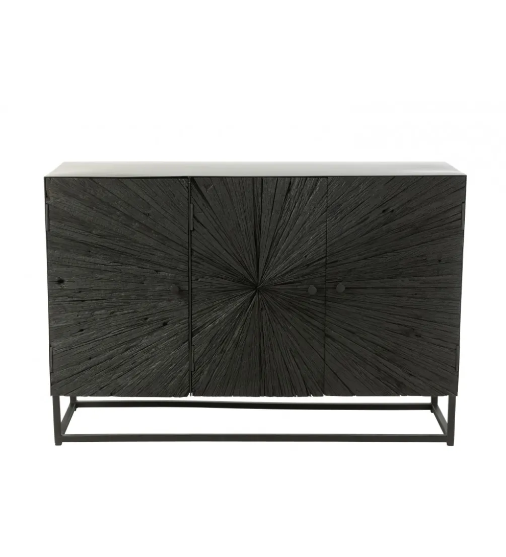 Komoda Shanil 120 cm drewno czarna