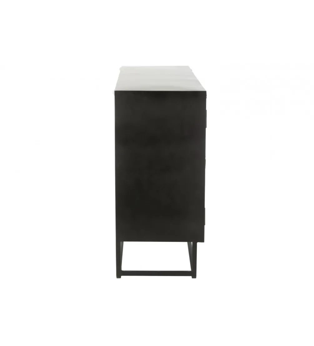 Komoda Shanil 120 cm drewno czarna