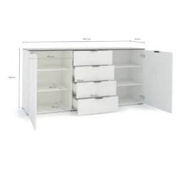 Komoda TERAZZANOS 160 cm drewno sheesham