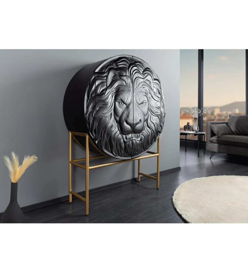 Komoda TIGR 140 cm drewno mango Czarna
