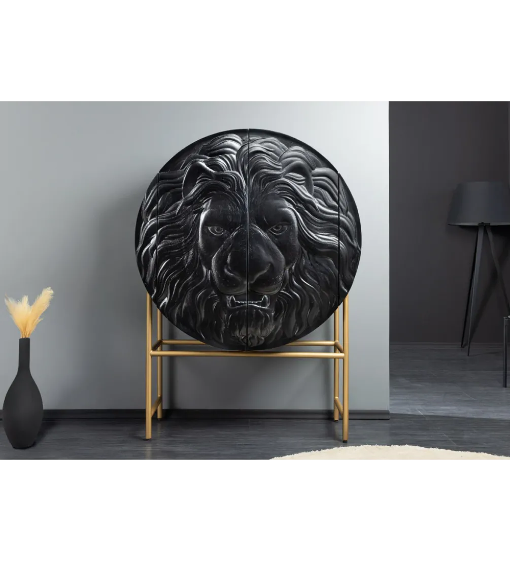 Komoda TIGR 140 cm drewno mango Czarna