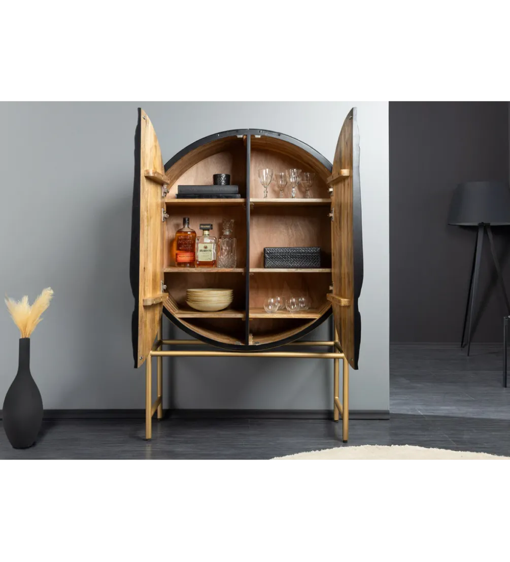 Komoda TIGR 140 cm drewno mango Czarna