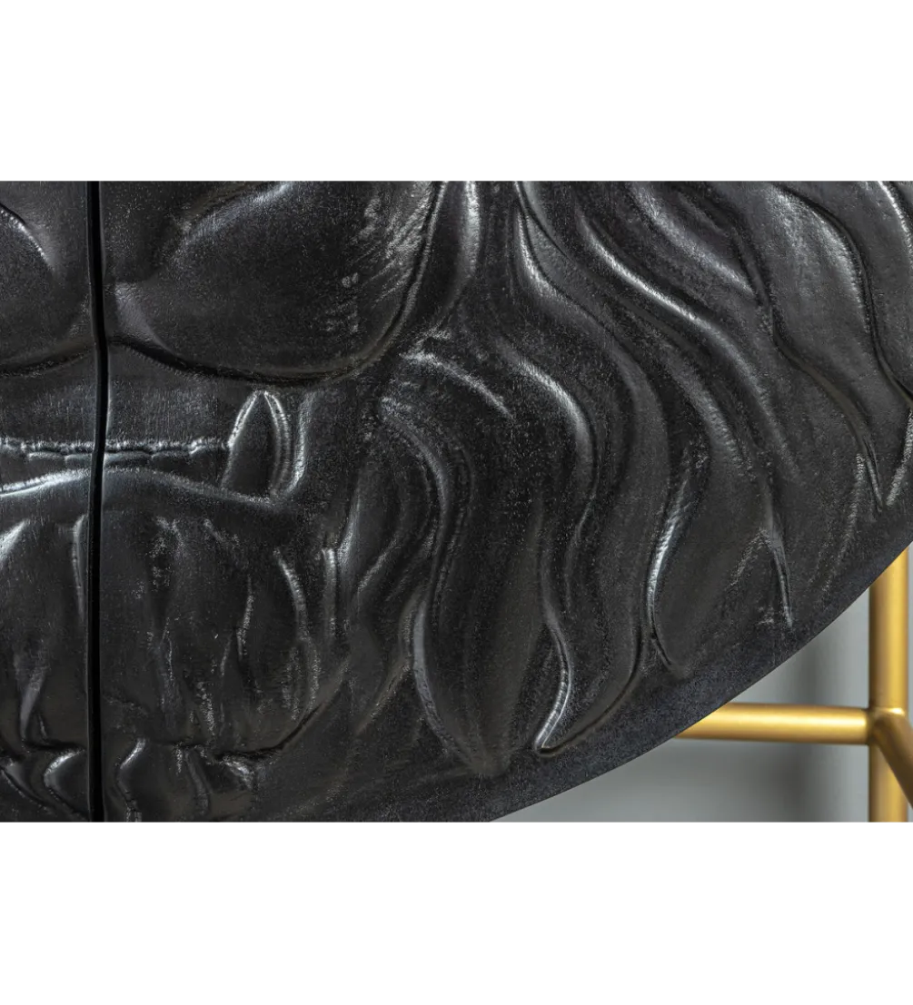 Komoda TIGR 140 cm drewno mango Czarna