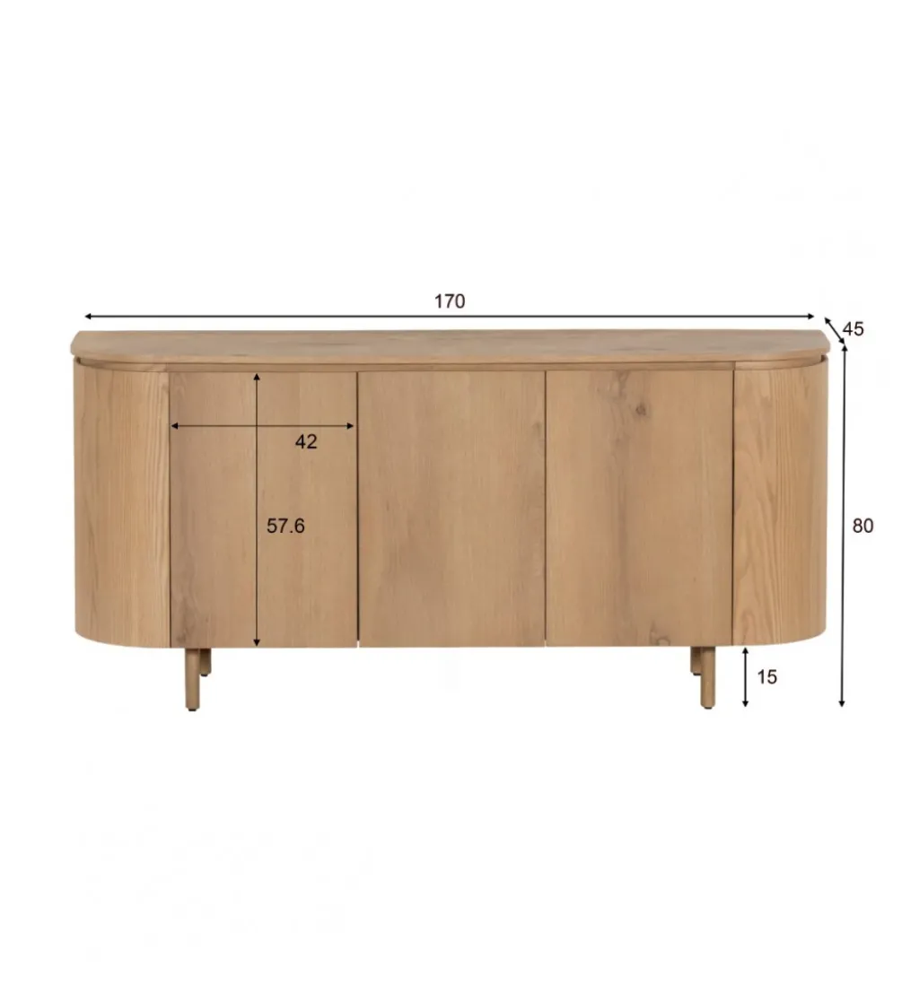Komoda Tobago 170 cm naturalny