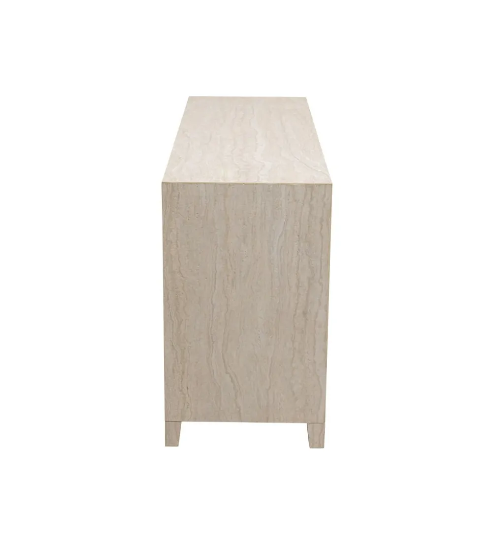 Komoda TRAVERTINO 140 x 77 cm naturalny beżowy