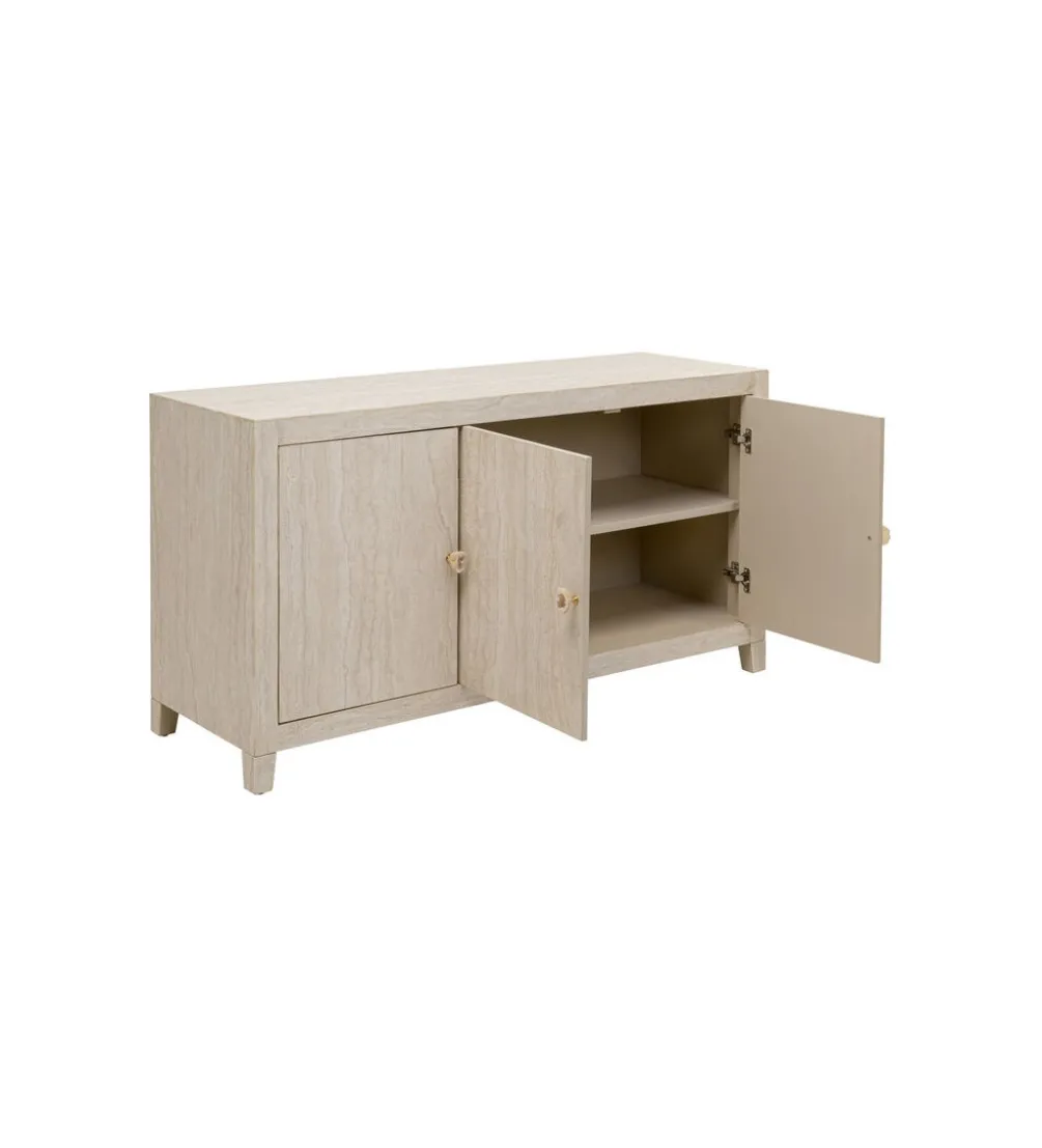 Komoda TRAVERTINO 140 x 77 cm naturalny beżowy
