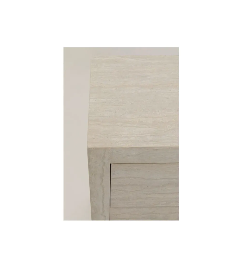 Komoda TRAVERTINO 91 x 74 cm naturalna beżowa