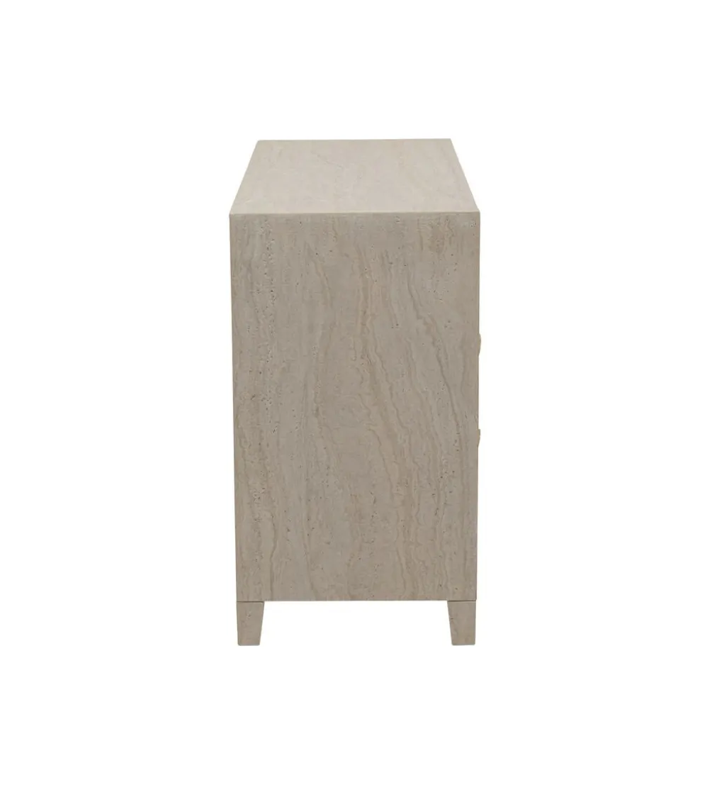 Komoda TRAVERTINO 91 x 74 cm naturalna beżowa