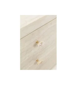 Komoda TRAVERTINO 91 x 74 cm naturalna beżowa