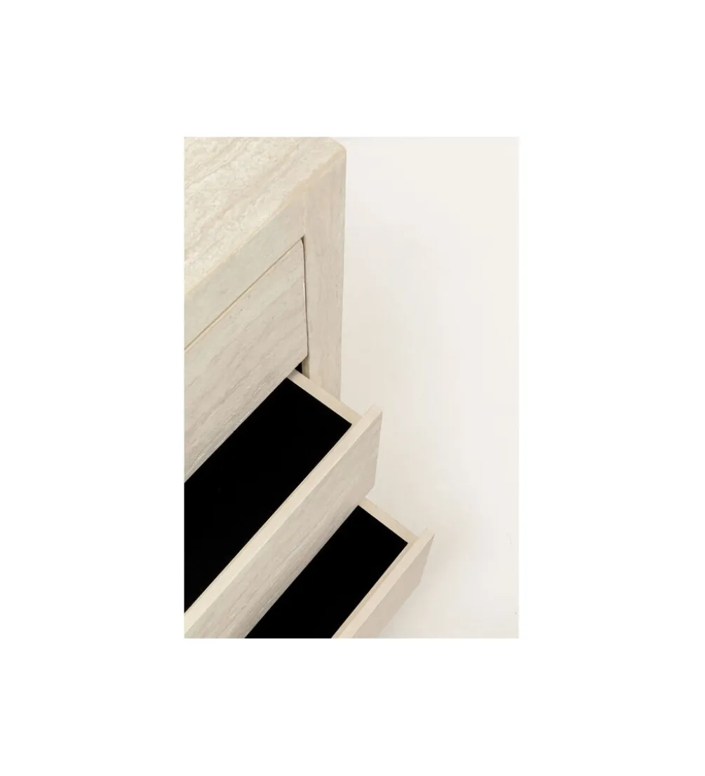 Komoda TRAVERTINO 91 x 74 cm naturalna beżowa