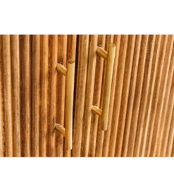 Komoda TRES CHIC 105 cm drewno mango biały marmur naturalna