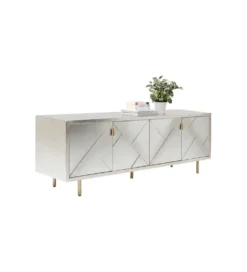 Komoda TRIANGLE 180 cm srebrna