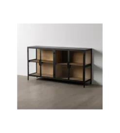 Komoda Witryna NEGRO 150 cm czarna