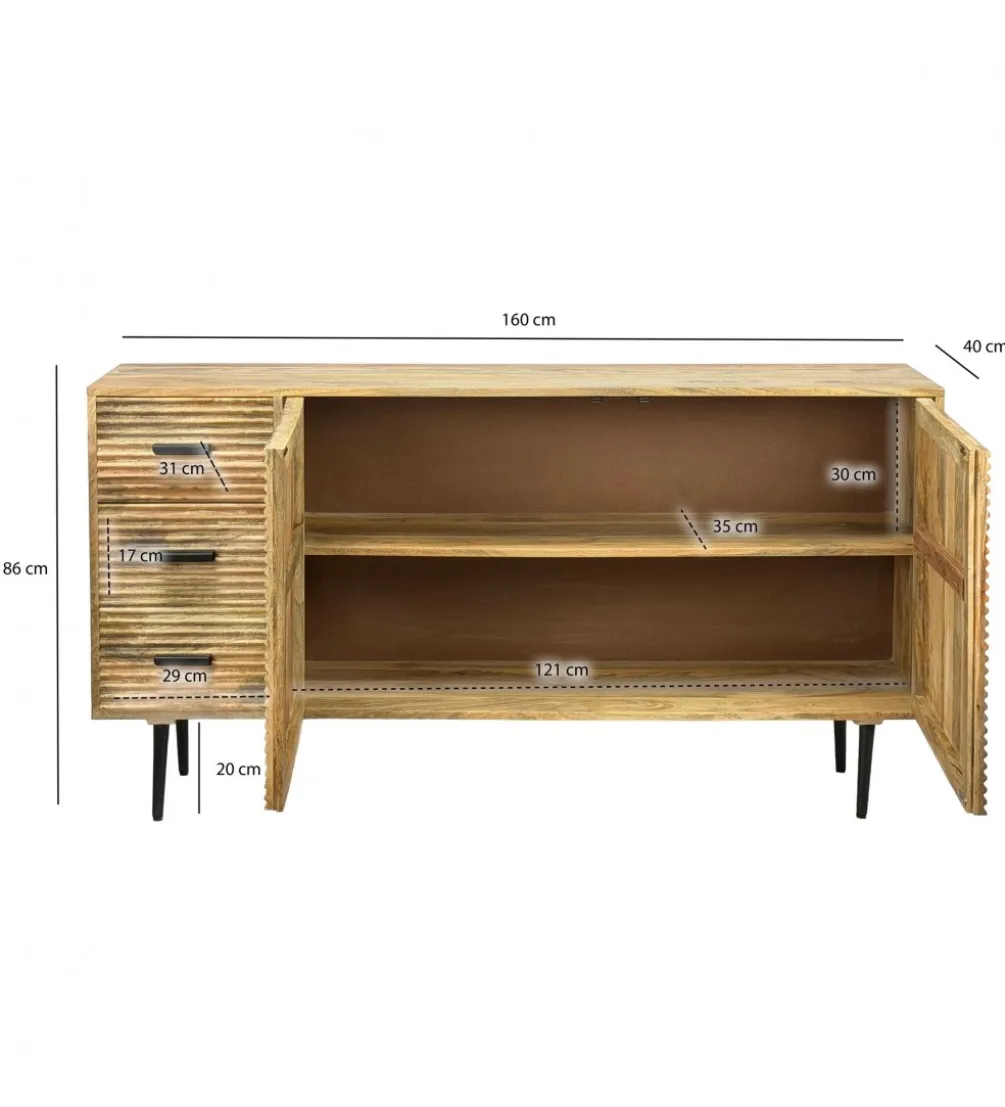 Komoda WOHNLING 138 cm drewno sheesham