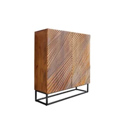 Komoda wysoka ANDRO 100 cm drewno mango brąz