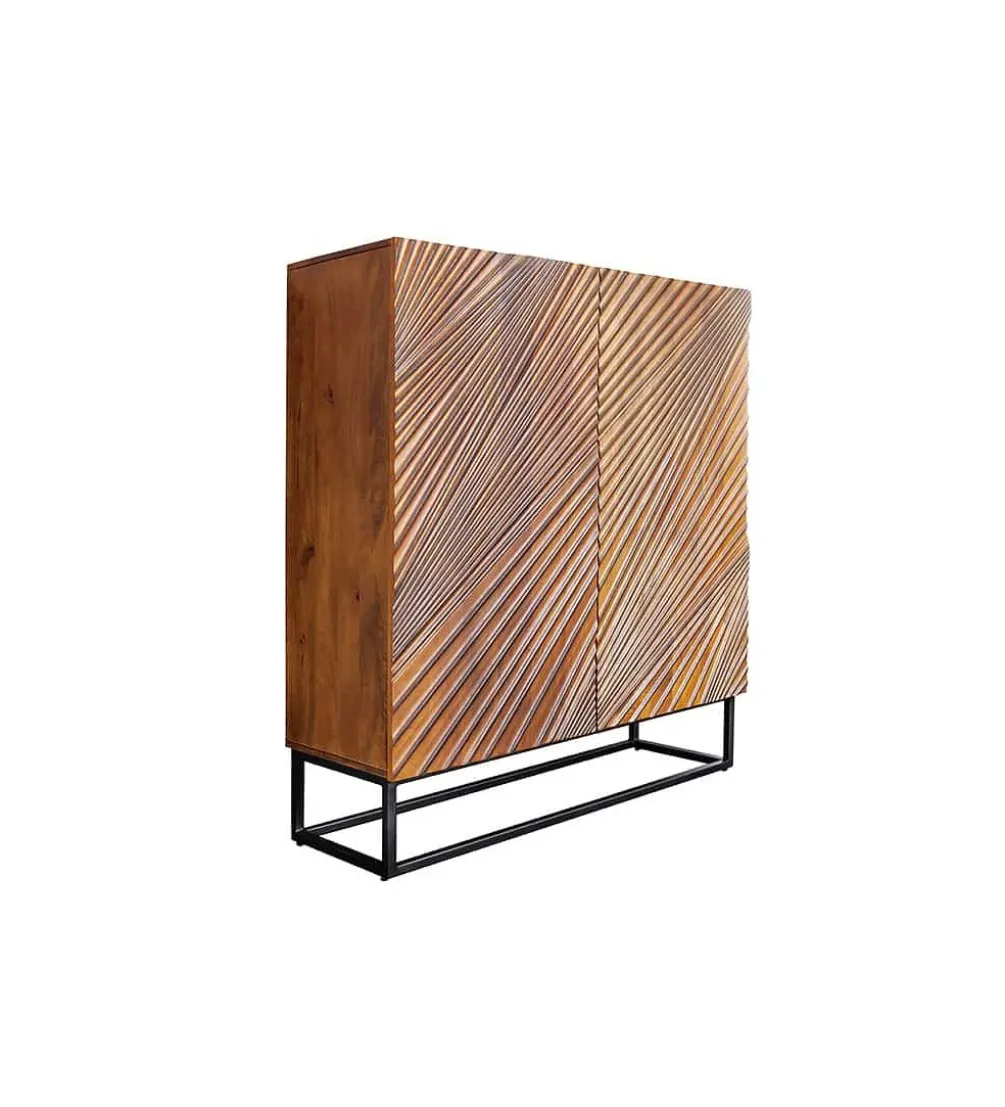 Komoda wysoka ANDRO 100 cm drewno mango brąz