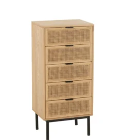 Komoda wysoka BASONOT 100 cm naturalna