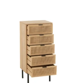 Komoda wysoka BASONOT 100 cm naturalna