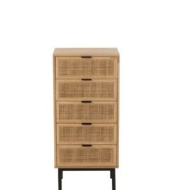 Komoda wysoka BASONOT 100 cm naturalna