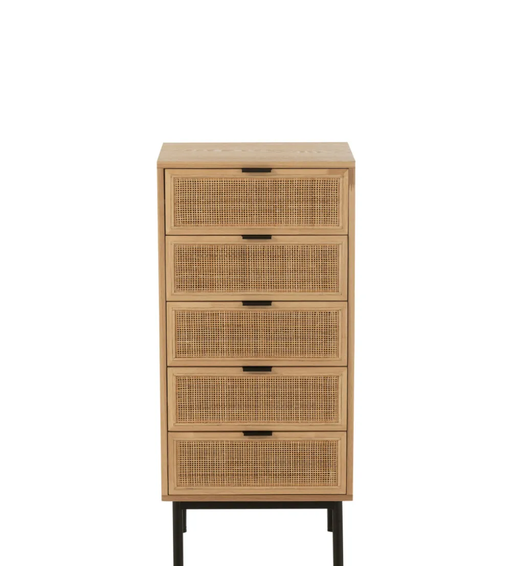 Komoda wysoka BASONOT 100 cm naturalna