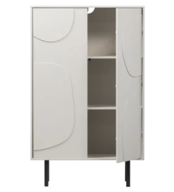 Komoda wysoka CADIZ 135 cm drewno sosny mist
