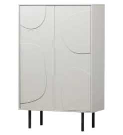 Komoda wysoka CADIZ 135 cm drewno sosny mist