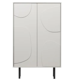 Komoda wysoka CADIZ 135 cm drewno sosny mist
