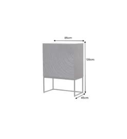 Komoda wysoka 3D ORBIT 120 cm drewno mango czarna