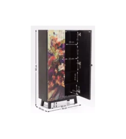 Komoda wysoka Fleur 140 cm wielokolorowa