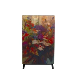 Komoda wysoka Fleur 140 cm wielokolorowa