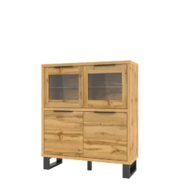 Komoda wysoka Halle 120 cm w optyce dąb wotan