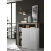 Komoda wysoka HAMBURG 127 cm biała Z Dodatkiem Koloru Klon Pero