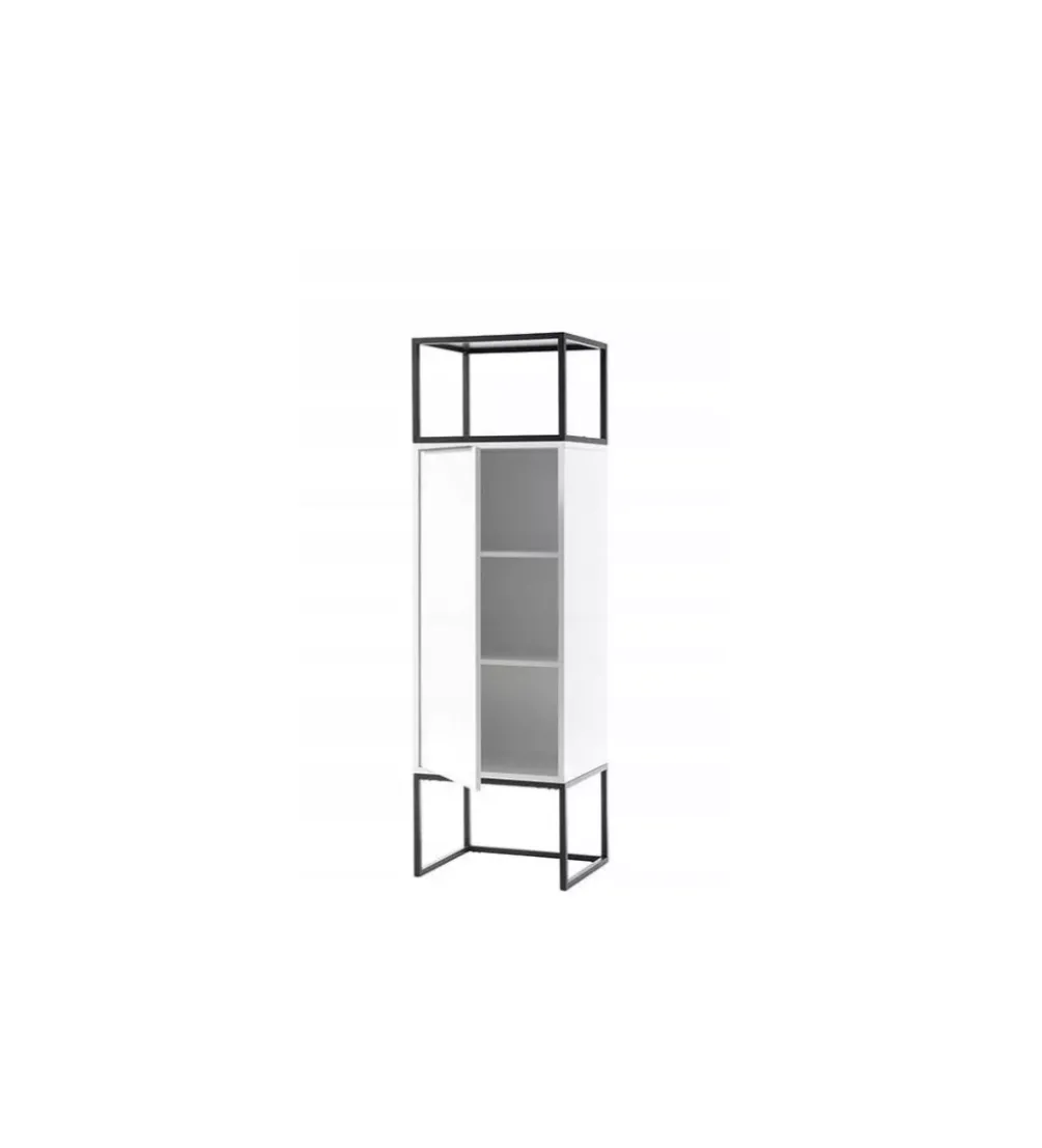 Komoda wysoka LILLE 50 cm biała