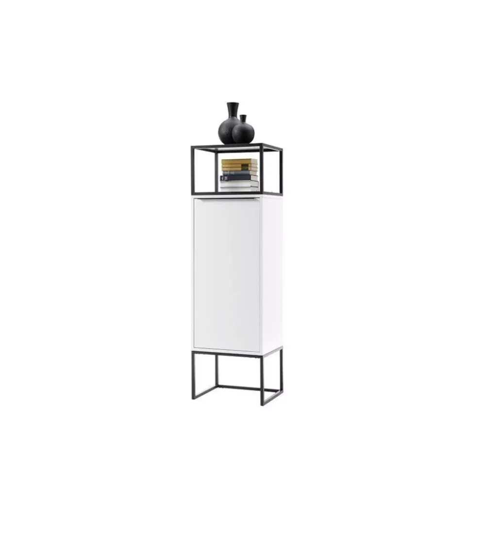 Komoda wysoka LILLE 50 cm biała