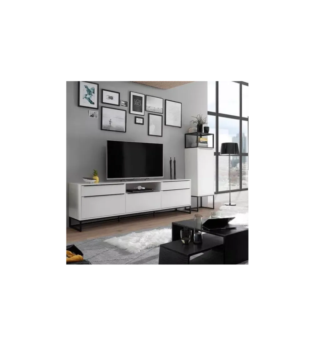 Komoda wysoka LILLE 50 cm biała