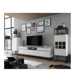 Komoda wysoka LILLE 50 cm biała