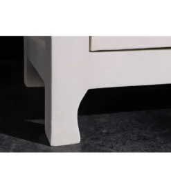 Komoda wysoka LYNX 110 cm drewno mango biała